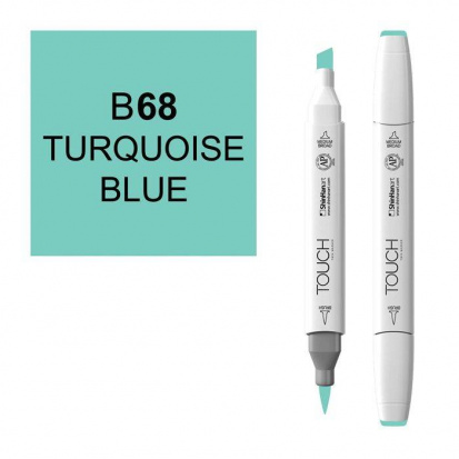 Маркер "Touch Brush" 068 изумрудный голубой B68